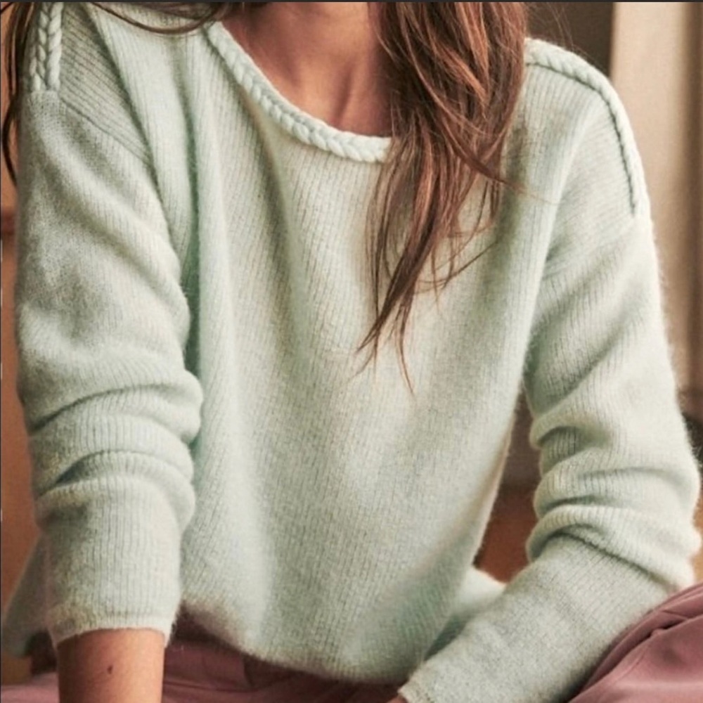 Sezane Enora Jumper Mint Green Size XS